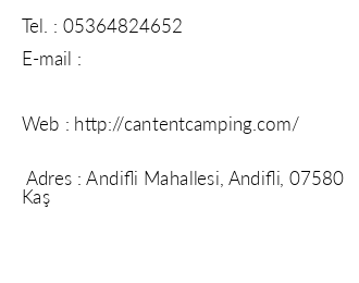 Can Tent Camping iletiim bilgileri